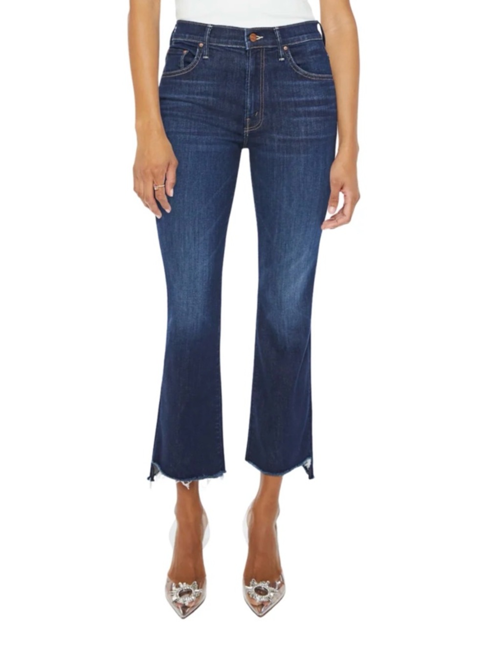 NWOT Mother Denim INSIDER CROP STEP FRAY jeans